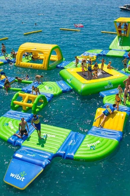 The BIGGEST inflatable water theme park