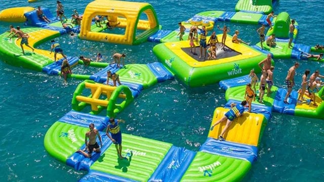 The BIGGEST inflatable water theme park